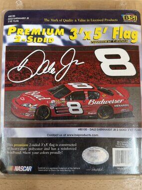 2007 NASCAR Dale Earnhardt Jr flag Budweiser 2 Sided 3'x5' NEW